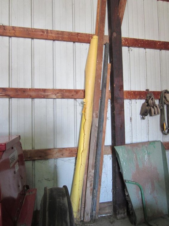Misc. Lumber and Partial Roll of 9' Heavy Paper