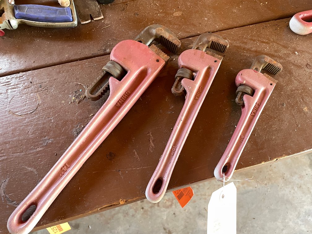 (3) Pittsburgh Pipe Wrenches