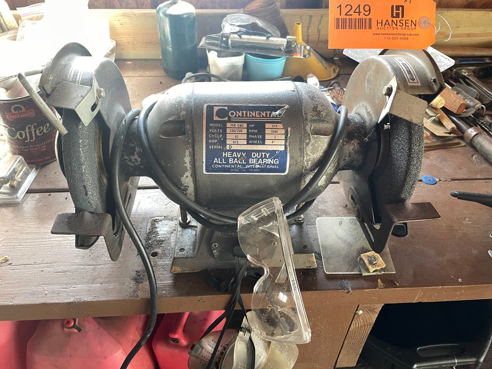 Continental 8" Heavy Duty Dual Bench Grinder