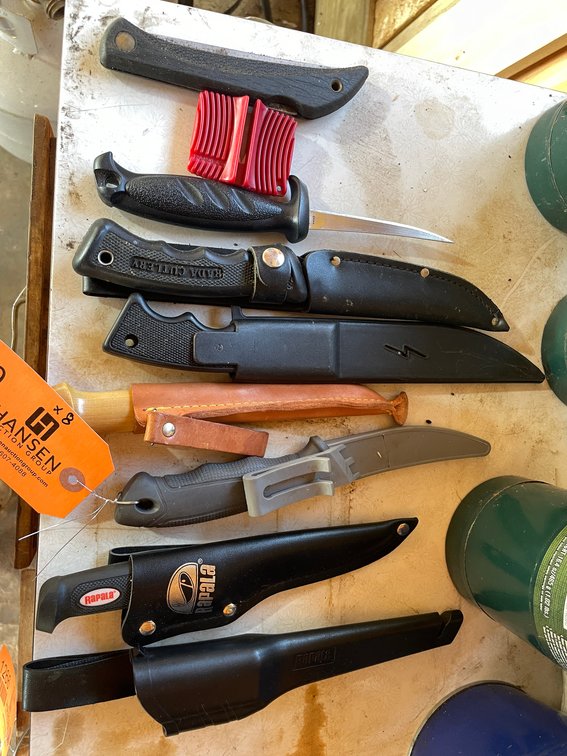 (7) Filet Knives and Accessories