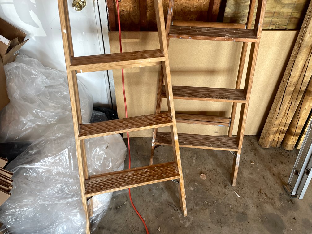 (2) Wood Step Ladders 