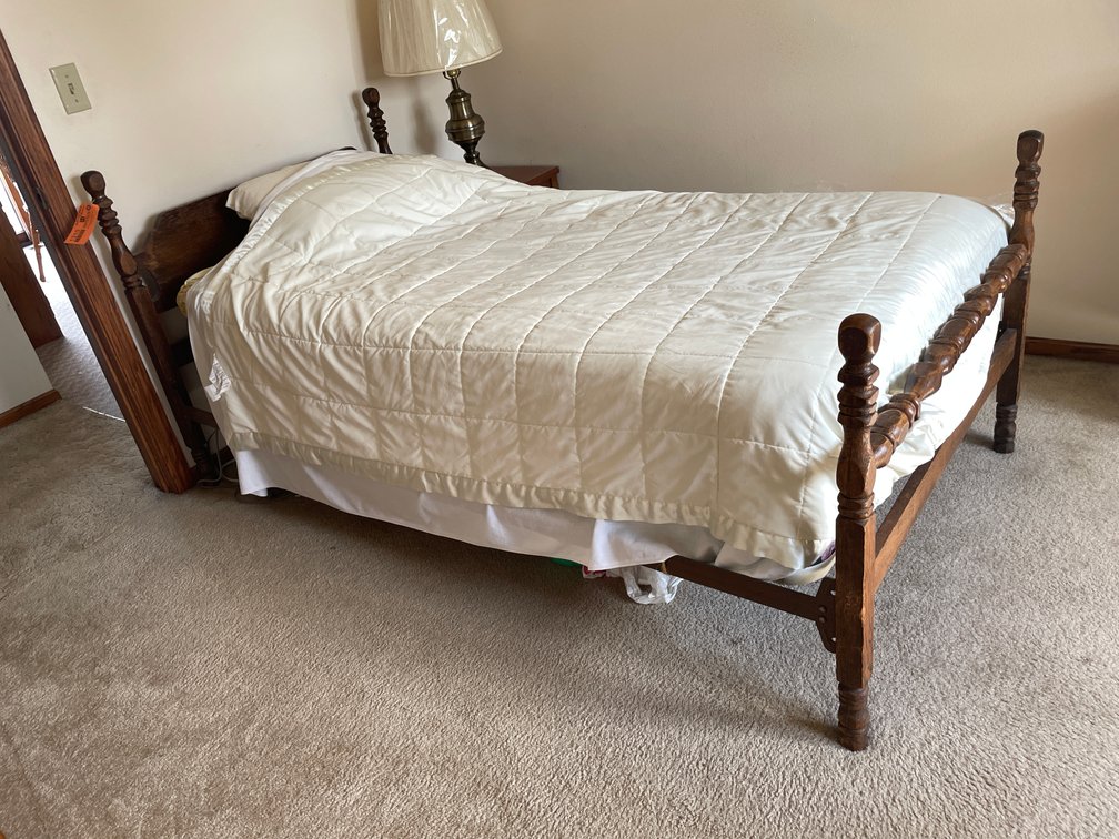 Twin Bed, Dresser and Lamp Table