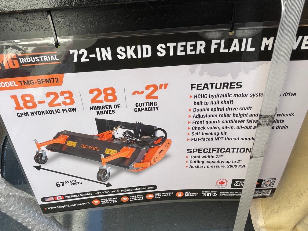 72" Skid Steer Flail Mower (O2)