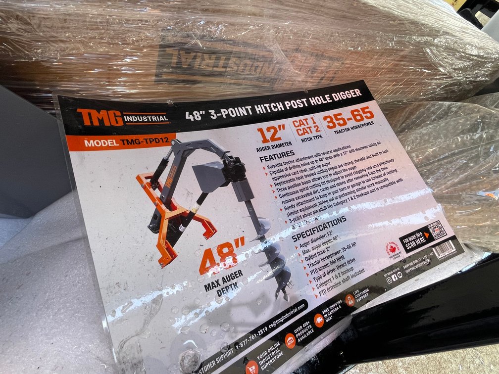 48" Hydraulic Assist Post Hole Digger (O2)