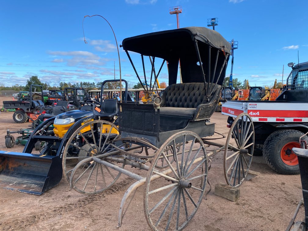 Vintage Horse Buggy with Cover