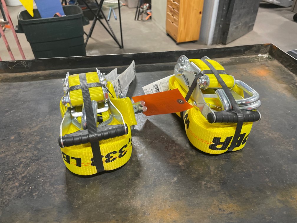 (2) New 2" x 27' Ratchet Straps (CW)