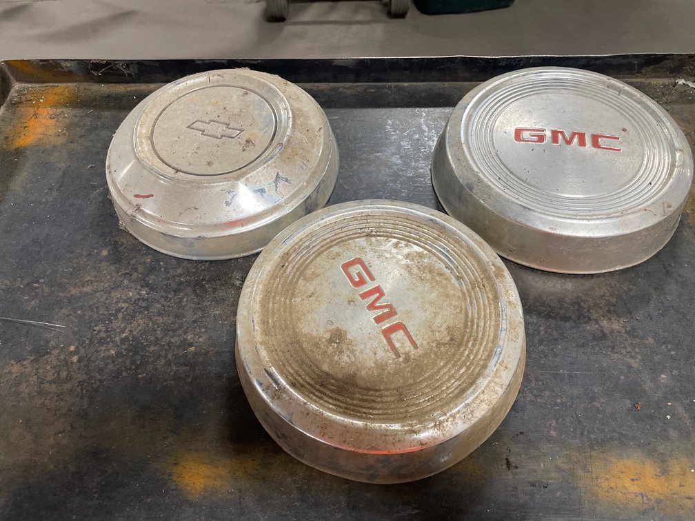 (3) Vintage GMC Hubcaps (CW)