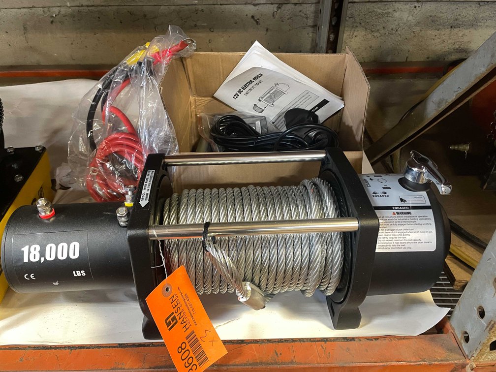 18,000lb Cable Winch, 12vdc (PR1)