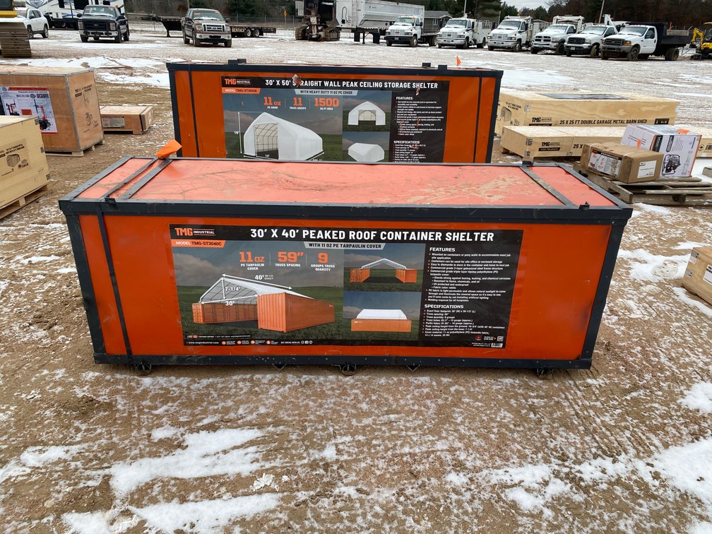 30' x 40' Peaked Roof Container Shelter (Mosinee, WI)