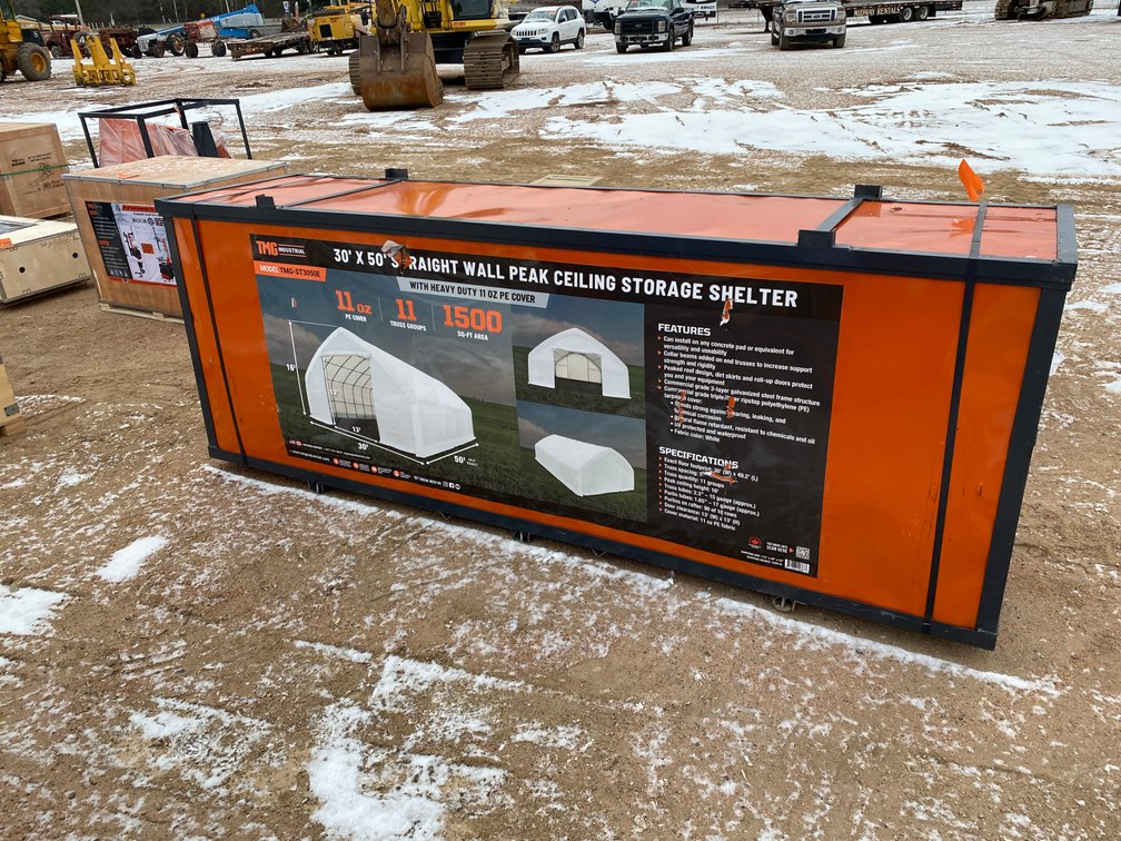 30' x 50' Straight Wall Peak Ceiling Storage Shelter (Mosinee, WI)