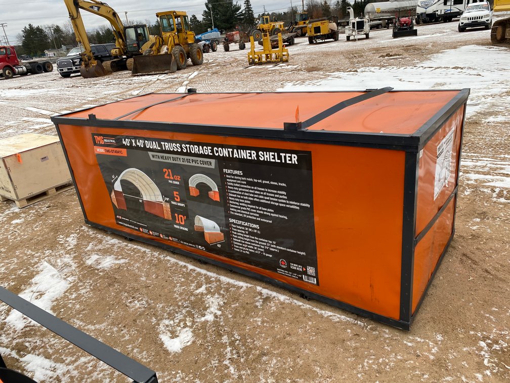 40' x 40' Dual Truss Storage Container Shelter (Mosinee, WI)