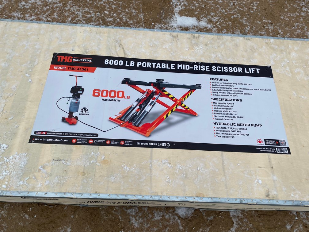 6,000 Lb. Portable Mid-Rise Scissor Lift (Mosinee, WI)