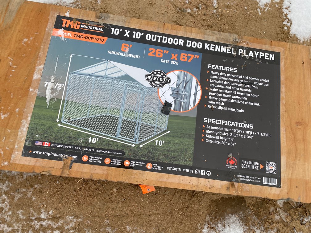 10' x 10' x 6' Chain Link Dog Kennel Pen (Mosinee, WI)