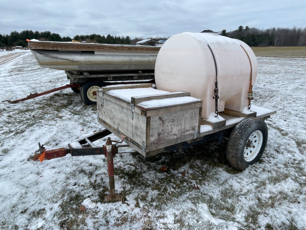 Single Axle Utility Trailer with Poly Tank, (No Title)