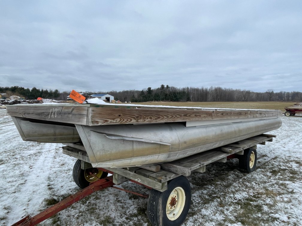 Set of (2) 24" Aluminum Pontoons with 24' Deck (Running Gear not Included)