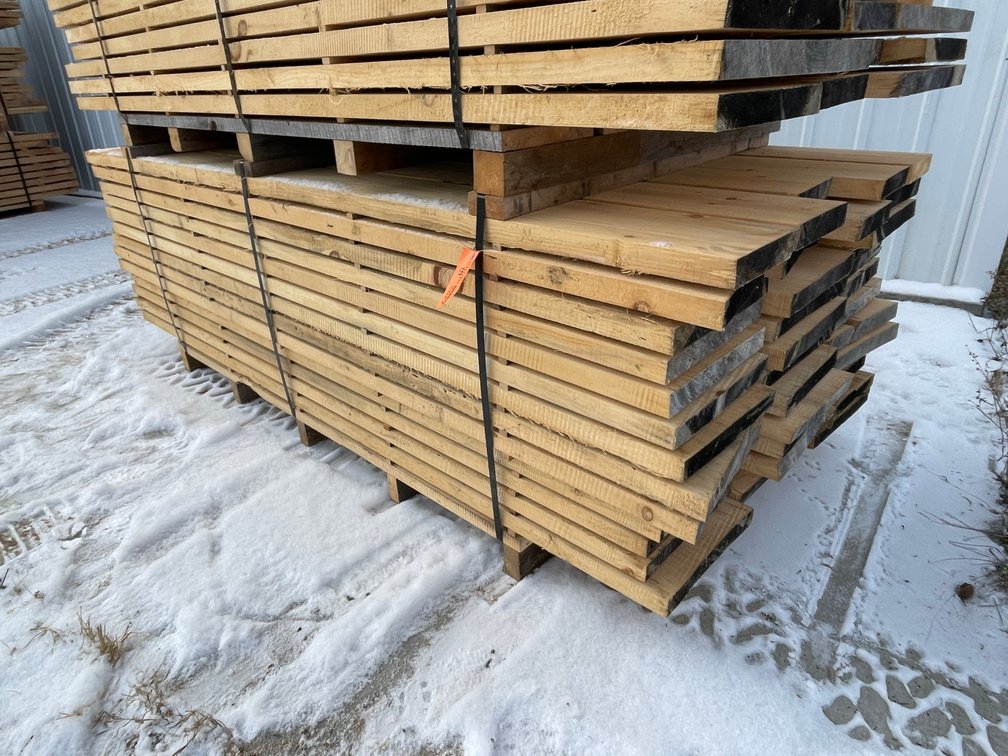 Stack of Rough Sawn Pine Boards, 550 Board Feet