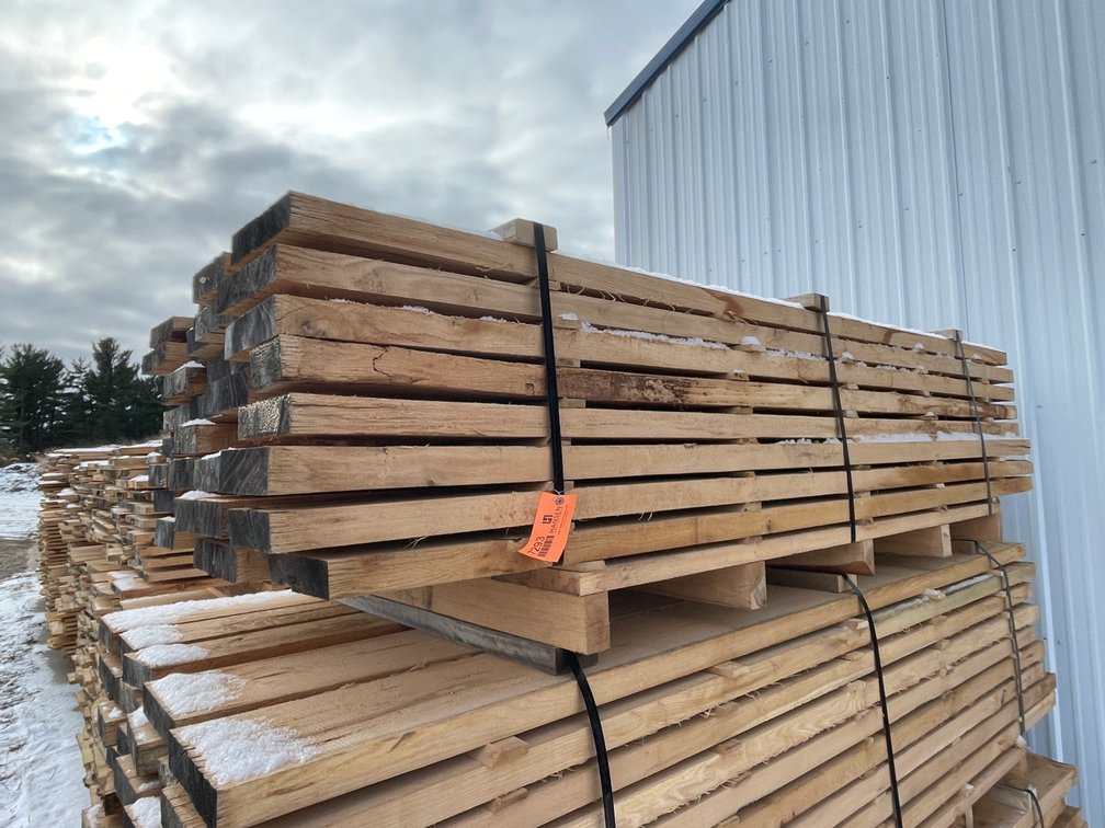 Stack of Rough Sawn Oak Boards, 450 Board Feet