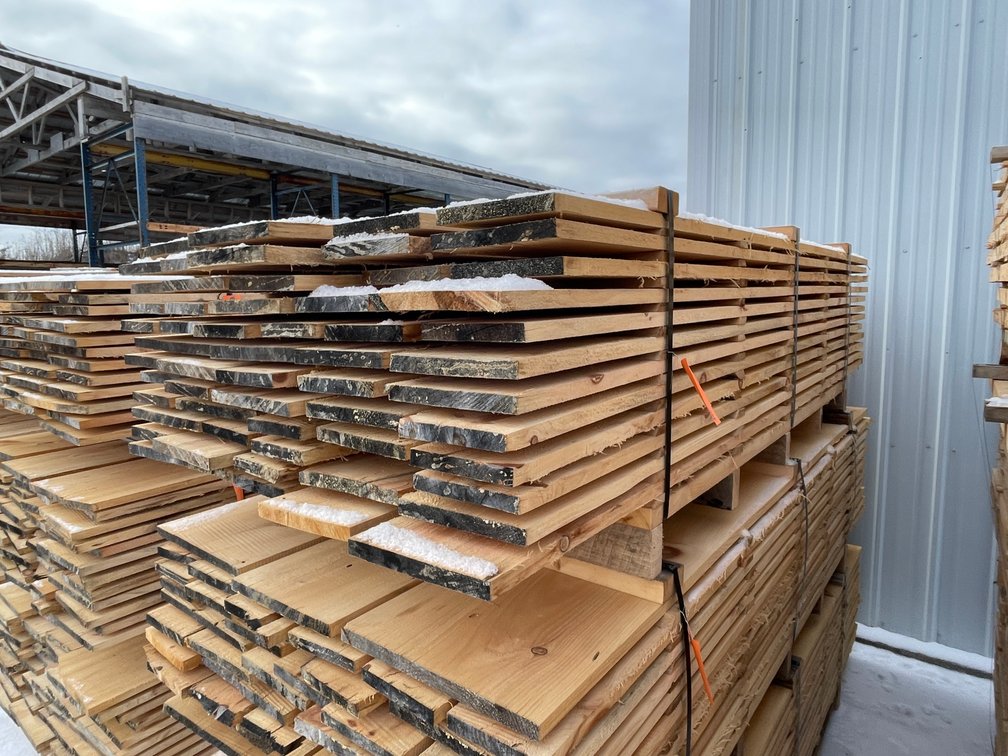 Stack of Rough Sawn Pine Boards, 300 Board Feet