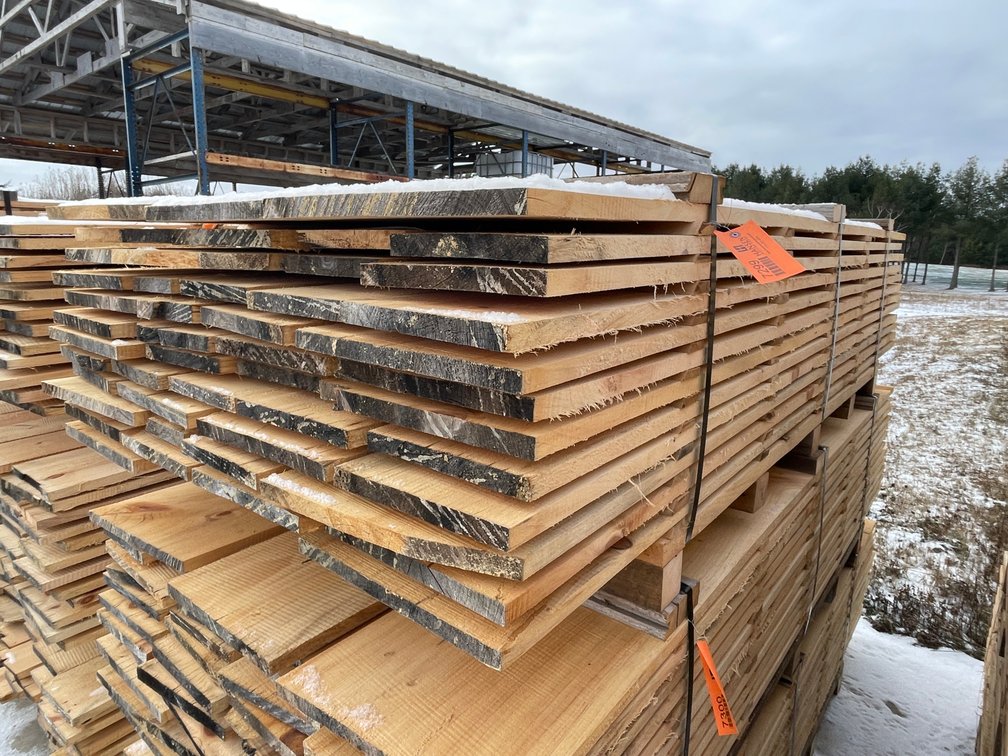 Stack of Rough Sawn Pine Boards, 300 Board Feet