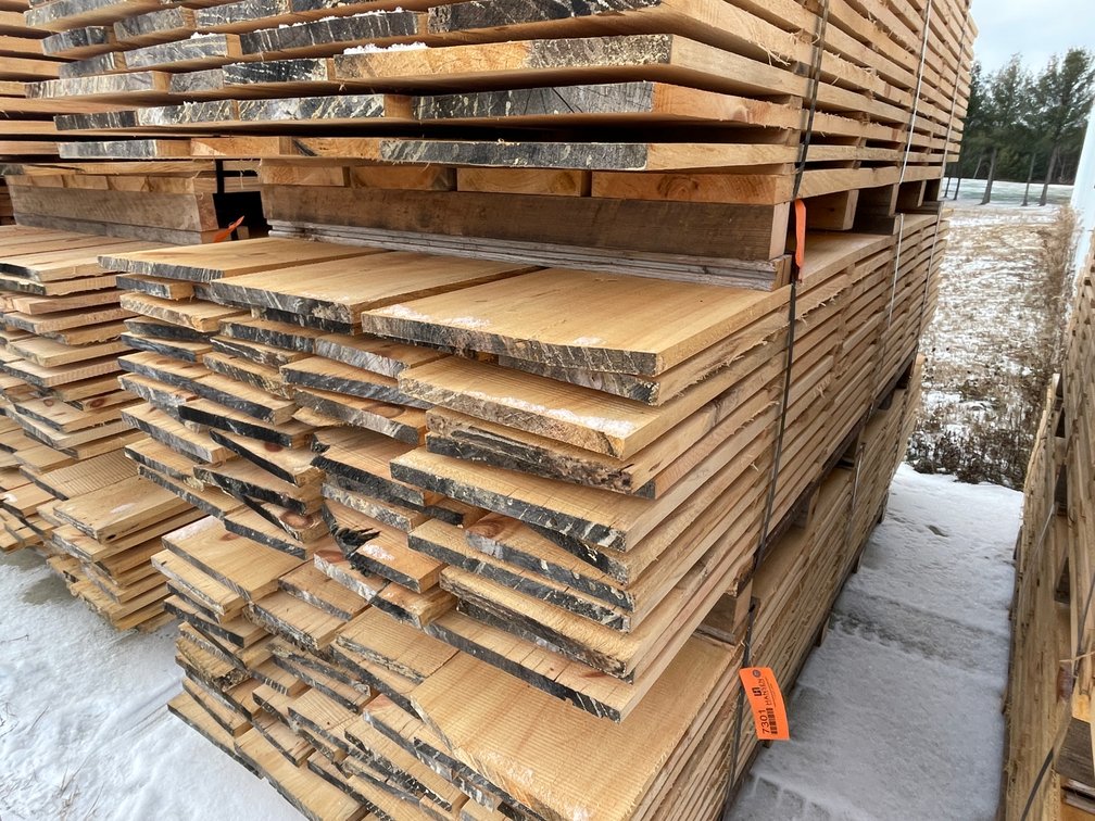 Stack of Rough Sawn Pine Boards, 300 Board Feet