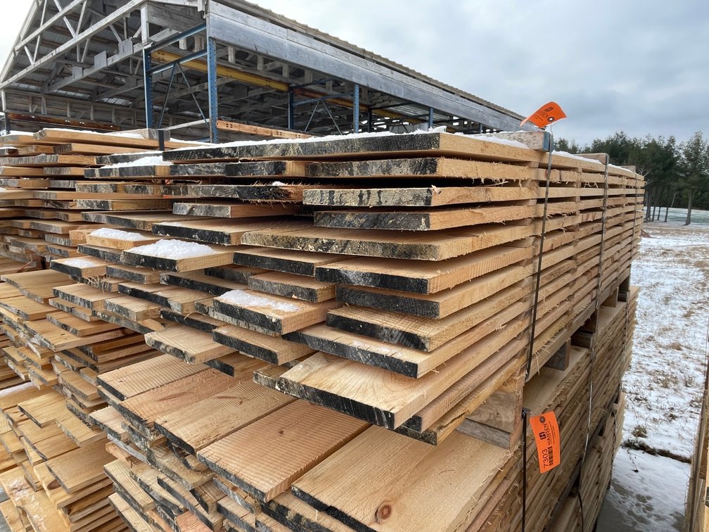 Stack of Rough Sawn Pine Boards, 300 Board Feet