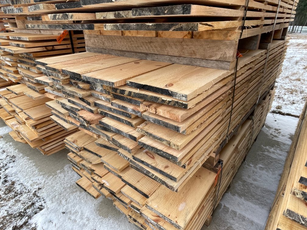 Stack of Rough Sawn Pine Boards, 300 Board Feet