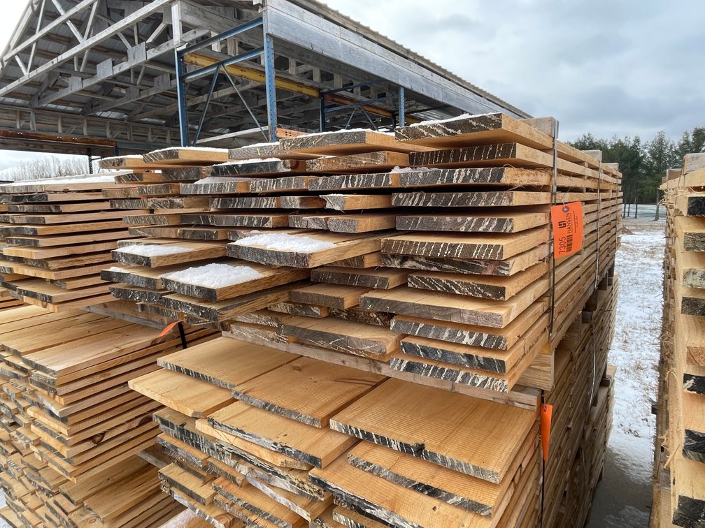 Stack of Rough Sawn Pine Boards, 300 Board Feet