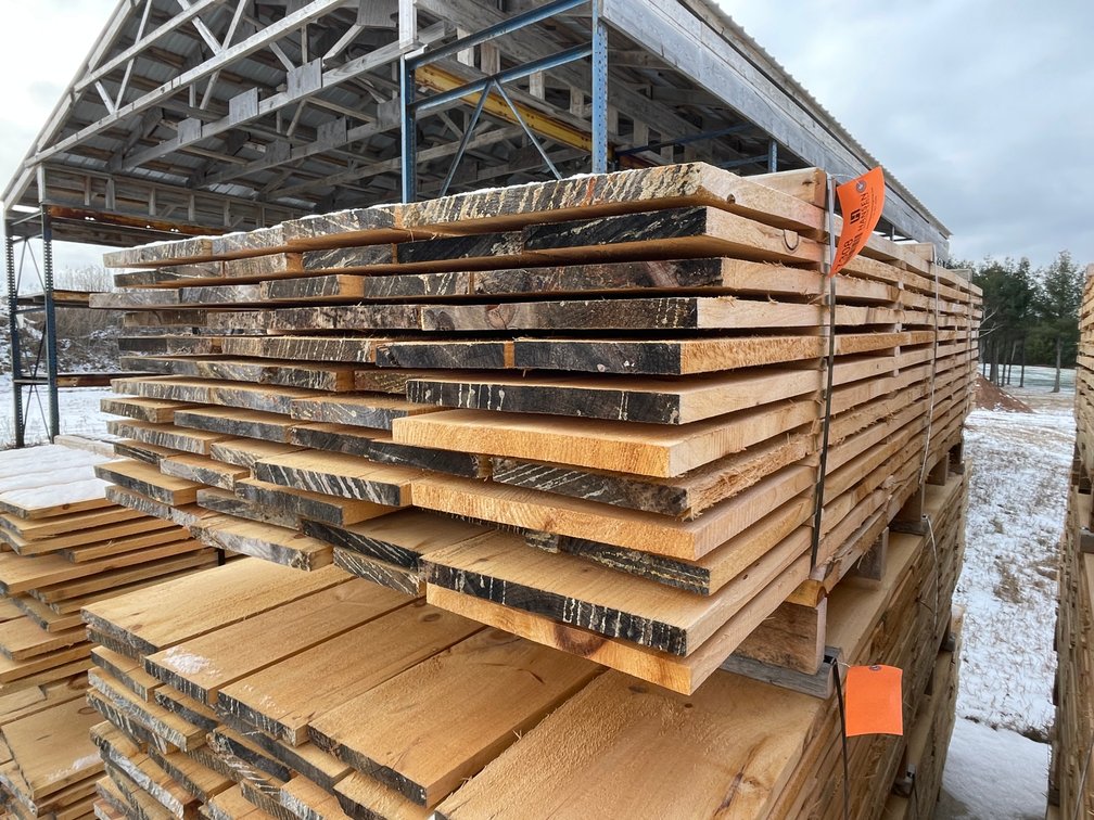 Stack of Rough Sawn Pine Boards, 300 Board Feet