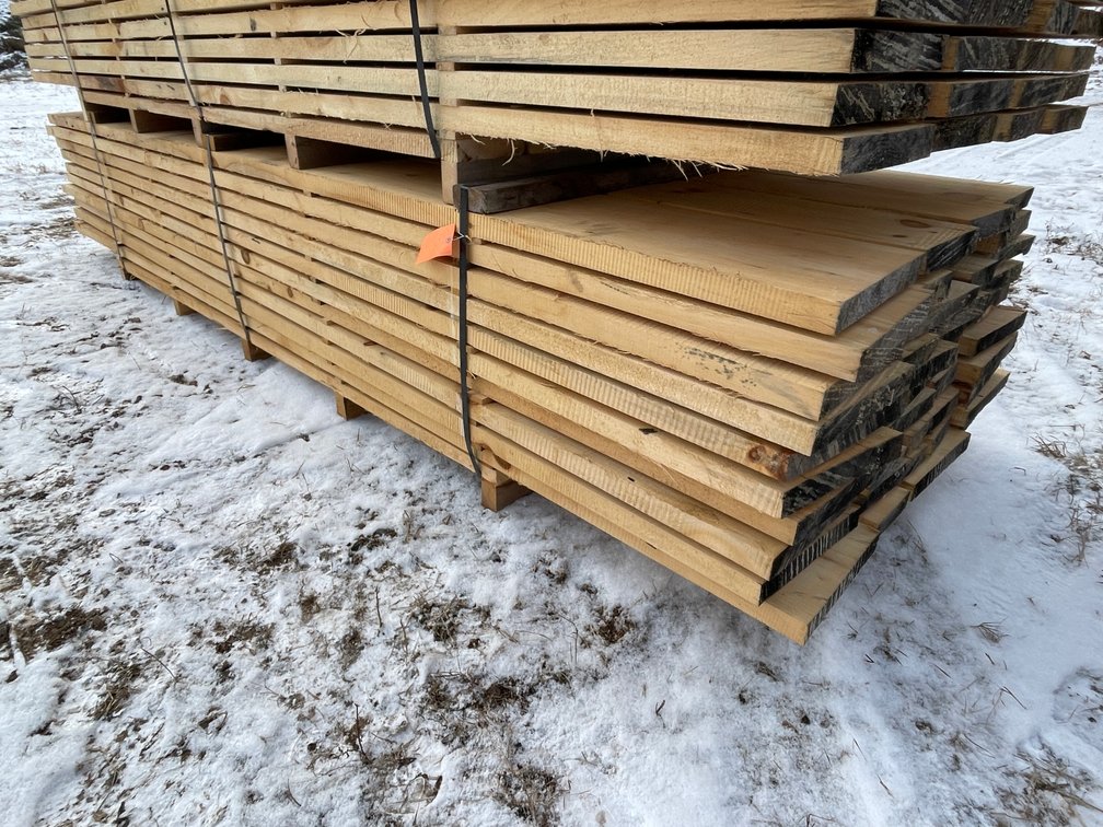 Stack of Rough Sawn Pine Boards, 630 Board Feet