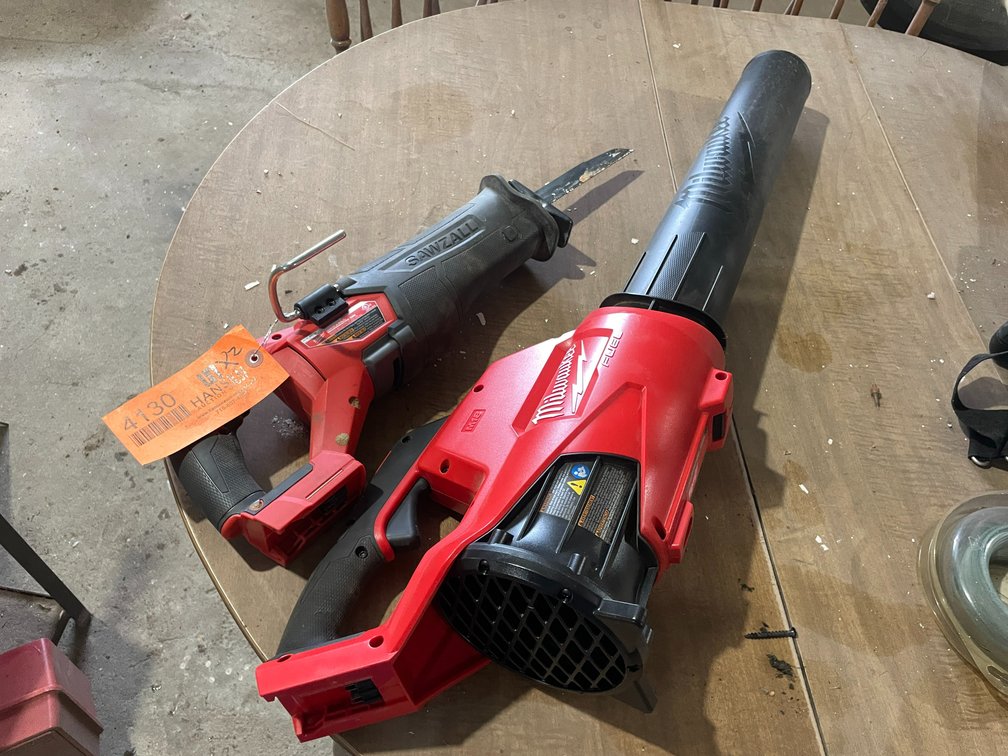 Milwaukee Cordless Sawzall and Blower