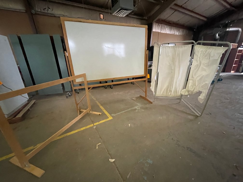 Chalk Board on Stand and Dividers, (A)