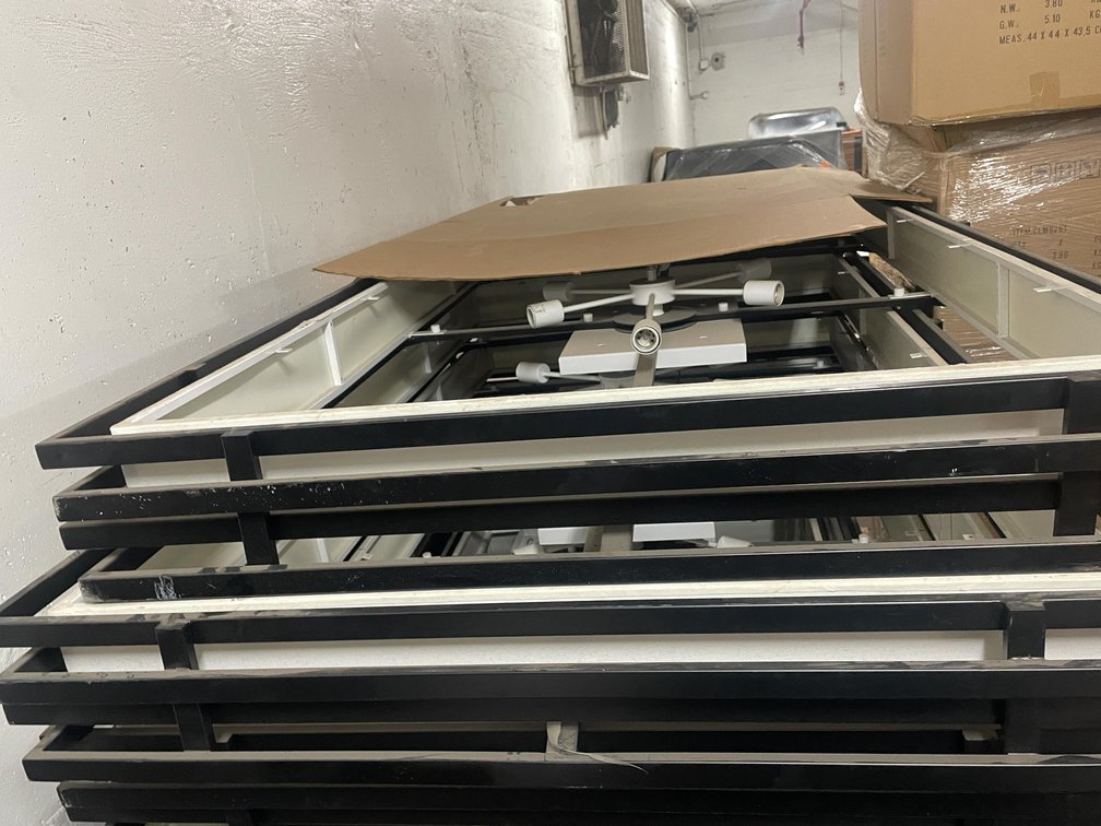 (2) Large Frame Ceiling Light Assemblies