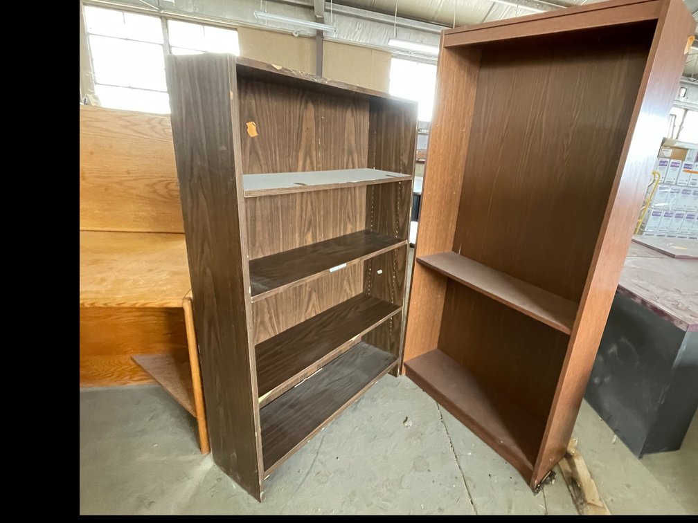 (2) Wooden Bookcases (A)