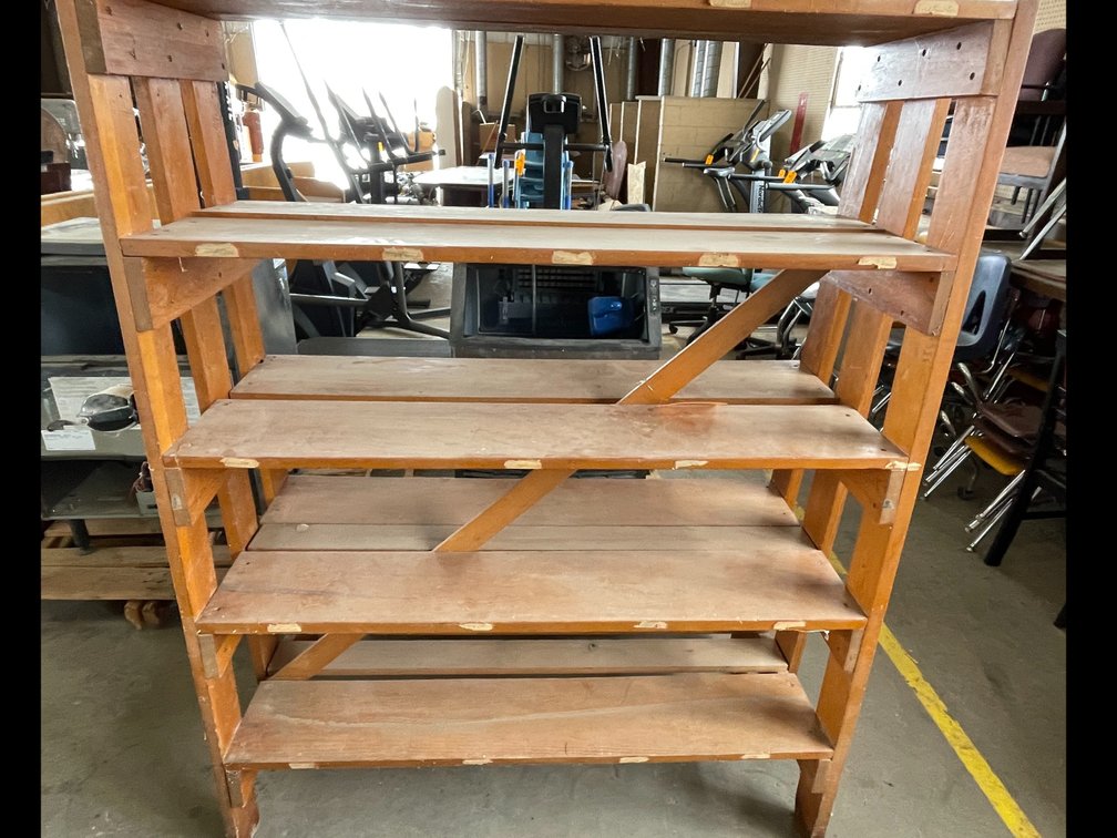 Wooden Shelf Unit, (A)