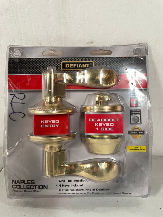 Entry Keyed Knob and Deadbolt Combo Pack (A)