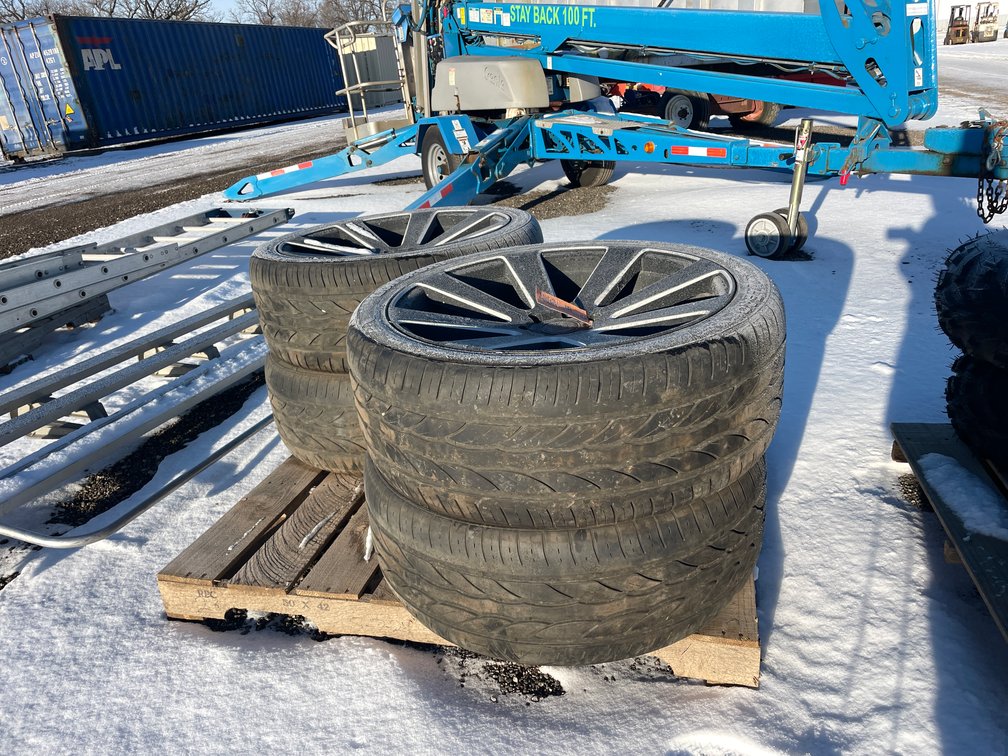 (4) DUB Rims with Tires