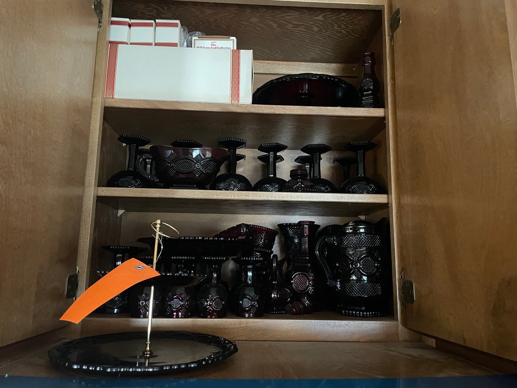 Red Avon Glassware