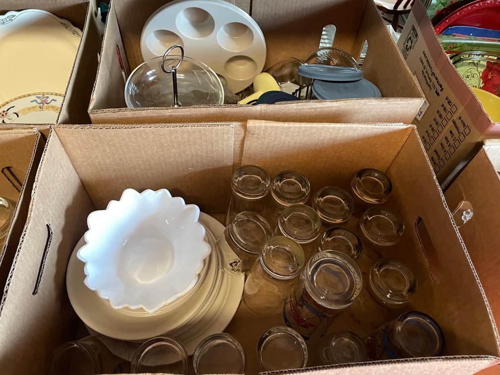Glasses, Storage Containers, and Food Chopper