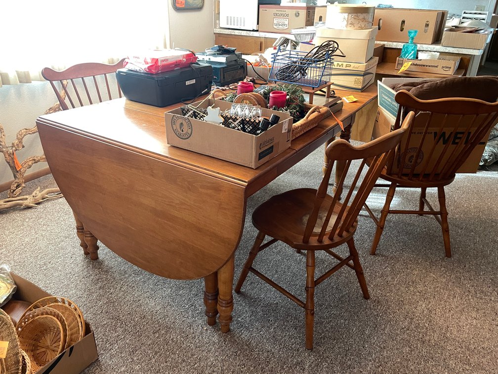 Wood Table and (4) Chairs