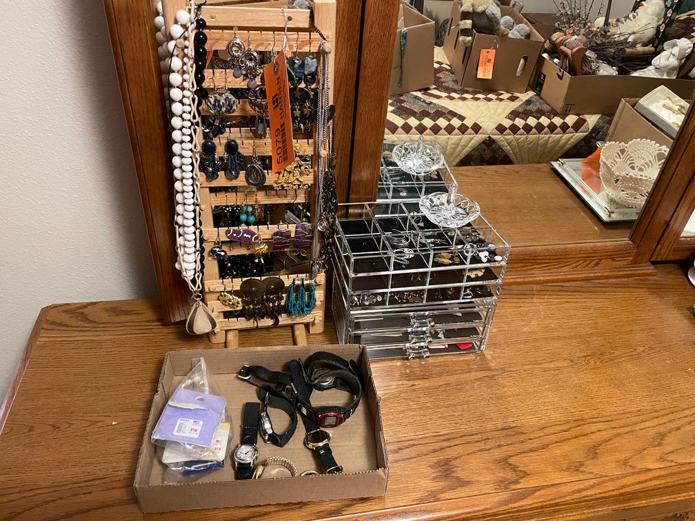 Large Lot of Earrings and More