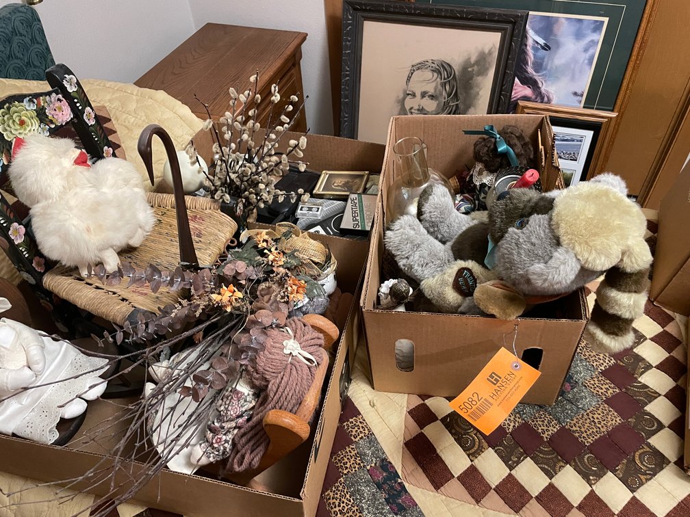 (3) Boxes of Home Decorations