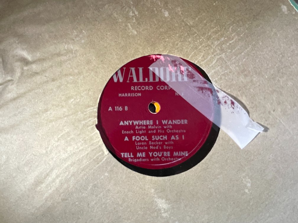 Pile of Vintage Vinyl Records