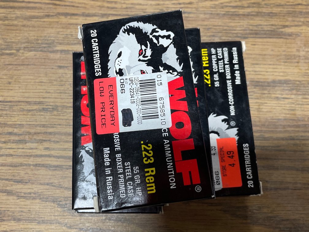 (120) Rds. Wolf .223 REM (Neenah, WI)