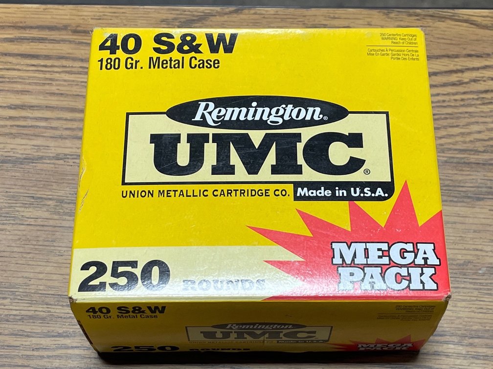 (250) Rds. Remington UMC .40 S&W (Neenah, WI)
