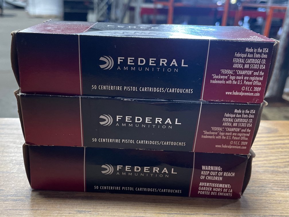 (150) Rds. Federal 9mm Luger (Neenah, WI)