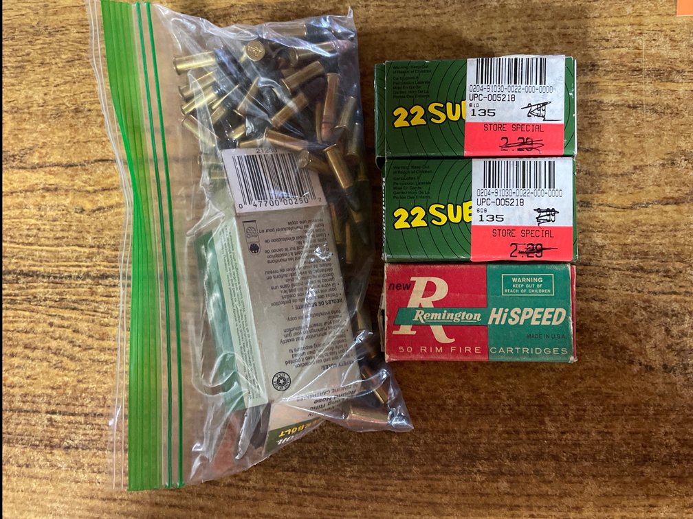 Remington Thunderbolt .22 LR., Remington Subsonic .22 LR, Remington Short .22 LR (Neenah, WI)