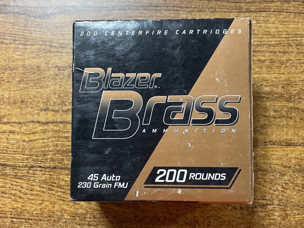 (200) Rds. Blazer Brass 45 Auto (Neenah, WI)