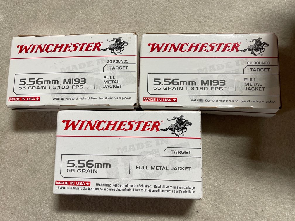 (60) Rds. Winchester 5.56mm (Neenah, WI)