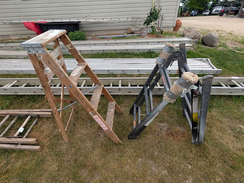 Wood and Metal Ladder