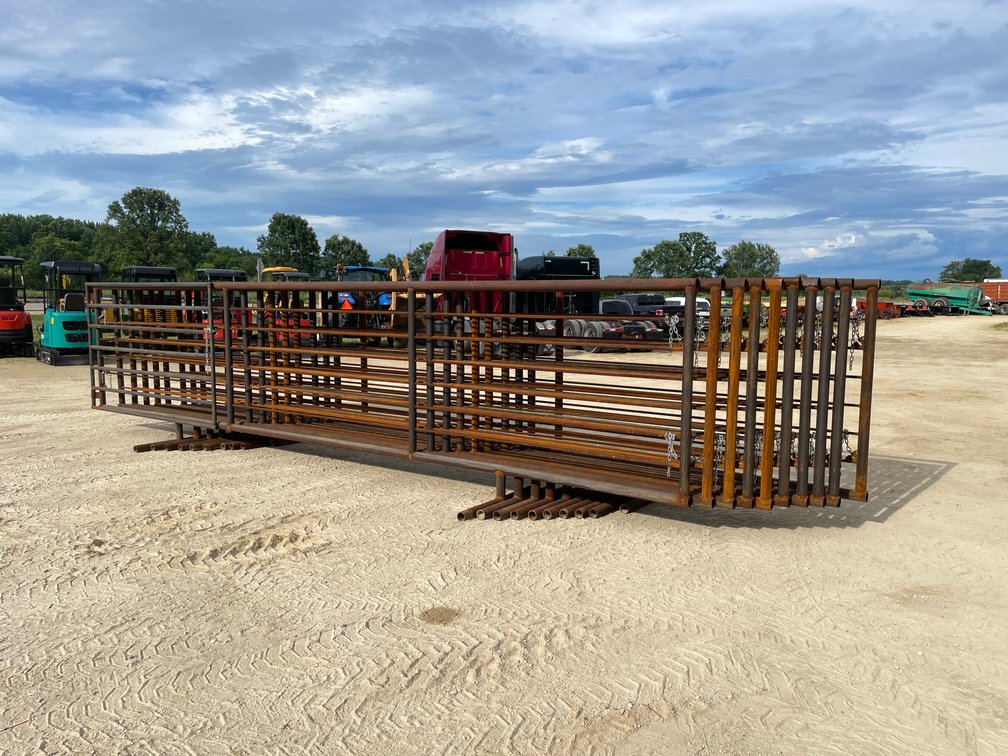 (9) A&K Best Freestanding Cattle Panels and (1) with Swing Gate 